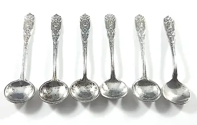 925 Sterling Silver Westmoreland Milburn Rose Salt Spoons Set Of 6 • $149.99