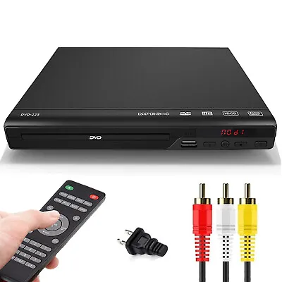 DVD Player All Region Free DVD CD Disc Player AV Output USB Remote Control P1H9 • $28.58