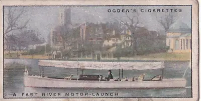 Ogdens Cigarette Cards Yachts & Motor Boats 1930 28 River Motor Launch • £1.55