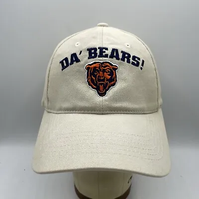 Da Bears Hat Adult Adjustable Strapback Off White Football Cap NFL Chicago • $19.99