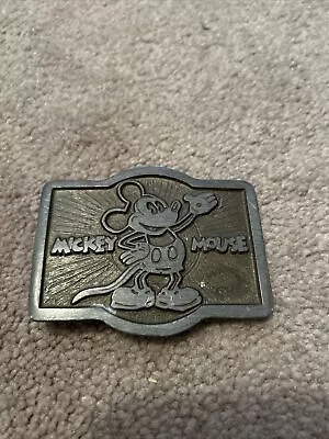 Mickey Mouse Vintage (1980s) Brass Belt Buckle • $23