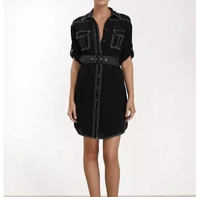 Zimmermann Black Silk Utility Dress Size 1 • $145