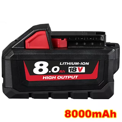 NEW 18V For Milwaukee M18 Lithium Ion XC 8.0AH Battery 48-11-1890 + Faat Charger • $24.29