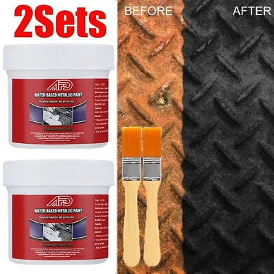 2Pcs Car Chassis Anti-Rust Rust Converter Water-Based Metal Rust Remover W/Brush • $12.45