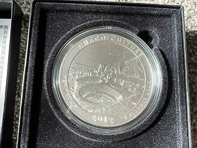 2012 AMERICA THE BEAUTIFUL CHACO CULTURE NEW MEXICO 5oz SILVER COIN  (EB1005160) • $195
