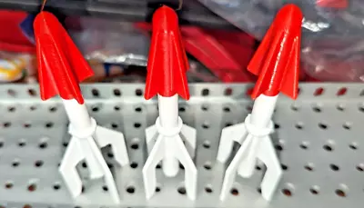 3 Pack NEW A.C. GILBERT Erector Set STYLE REPLACEMENT RED/WHITE  ROCKET • $19.95