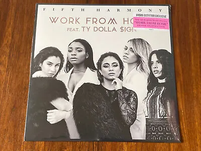 Fifth Harmony And TY Dolla $ign Work From Home Pink Splatter Limited Vinyl • $12.99