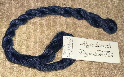 Vintage Alyce Schroth Hand Dyed Spun Silk 20yds Navy Embroidery Floss • $9.97