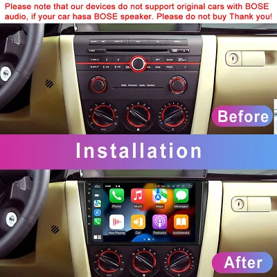 For Mazda 3 2004-2009 Android 13 Car Stereo Radio MP5 Wifi BT GPS Navi CarPlay • $124.49