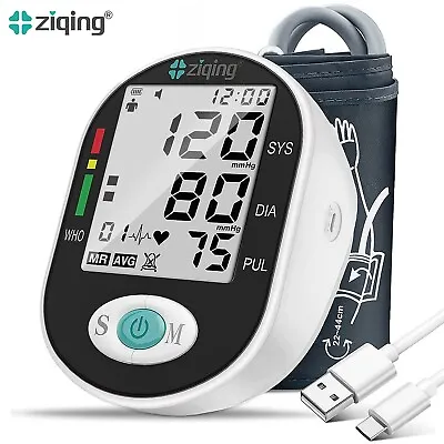 Digital Blood Pressure Monitor Upper Arm Automatic BP Machine Heart Rate Monitor • $26.99