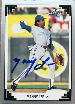 Manny Lee Autographed 1991 Leaf #399 • $60