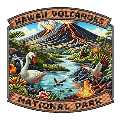 Hawaii Volcanoes National Park Patch Iron-on Applique Nature Badge Mauna Loa • $24.87