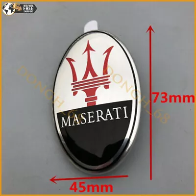 Car Front Hood Emblem Sticker Decal Badge Black For Maserati Ghibli GT • $24.95