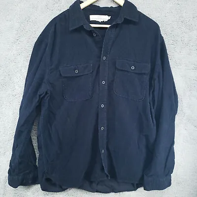 LOGG Label Of Graded Goods Mens L Dark Blue LS Button Down Casual Shirt • $9.23