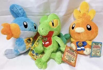 Pokemon Plush Stuffed Toy Mudkip Treecko Torchic With Winner Ribbon • $246