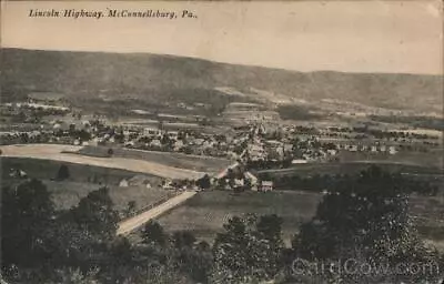 1920 McConnellsburgPA Lincoln Highway Fulton County Pennsylvania Excelsior • $9.99