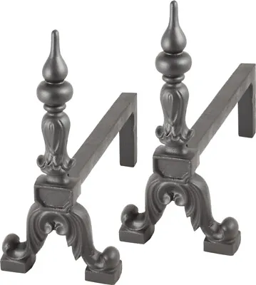 £159.99 • Buy Cast Iron Fire Dogs Pair Fire Basket Accessories Fire Grate Dog Basket Andiron 