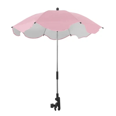 $21.11 • Buy Anti UV Baby Umbrella Waterproof Infant Stroller Sunshade Parasol (Pink)
