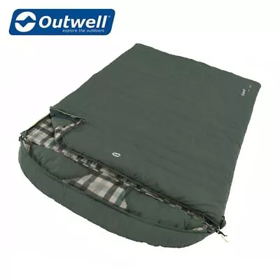 Outwell Camper Lux Double Sleeping Bag Camping NEW 2023 MODEL - GREEN • £114.99