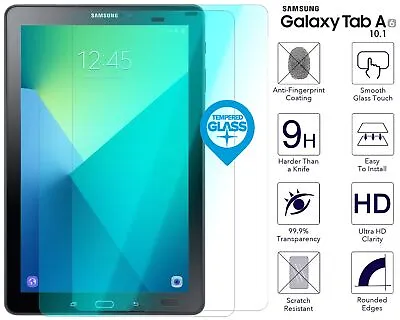 £5.99 • Buy 2 X For Samsung Galaxy Tab A 10.1 Tempered Glass Screen Protector T580 T585 T587