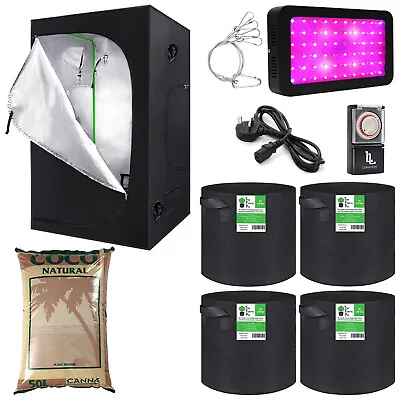 Hydroponics Led Complete Grow Tent Kit Canna Coco Fox Carbon Filter Light Kit • £265