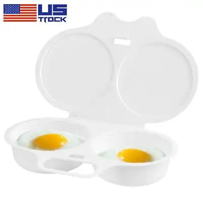 Microwave Egg Poacher Diy Egg Cooker 2 Eggs Capacity Steamer Home Breakfast NEW • $6.57
