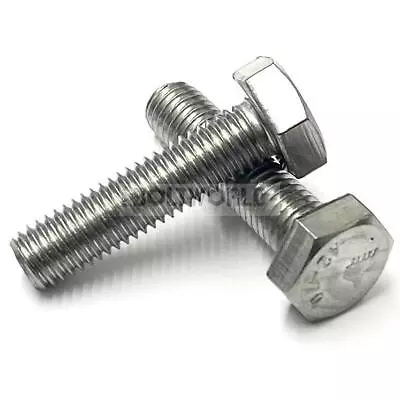 M4 M5 M6 M8 A2 Stainless Steel Hex Hexagon Head Set Screw Bolts Fully Threaded • £6.49