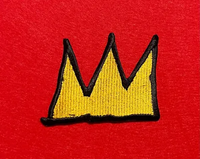 Basquiat Iron-On Patch 80s Nyc Nightlife Street Art - Jean-Michel Gold Crown • $8