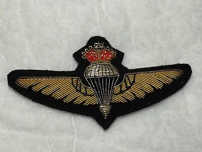 Malaysia Army Navy Air Force Bullion Paratrooper Wings Crowned • $22