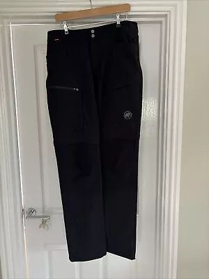 Mammut Zinal Hybrid Zip Off Trousers 34 Long. Durable Water Repellent DWR • £80