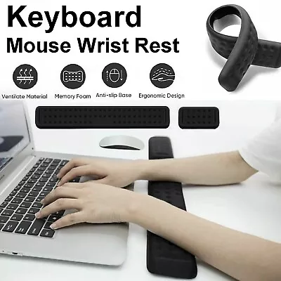 Keyboard And Mouse Wrist Rest Pad Set Memory Foam Ergonomic Hand Palm Support • $26.49