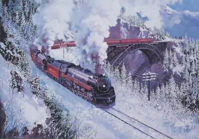 Canadian Pacific Railway Royal Train Steam Train Blank Christmas Xmas Card • £1.99