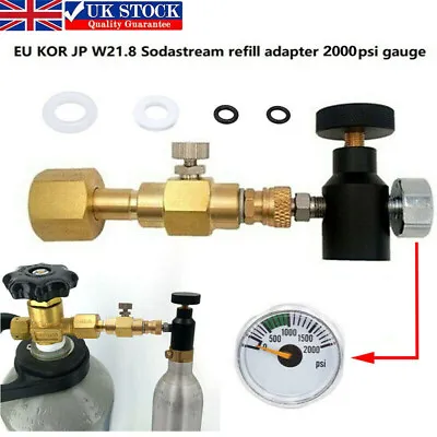 CO2 Carbonator Sodastream Cylinder Tank Refill Adaptor Connector Filling Station • £28.59