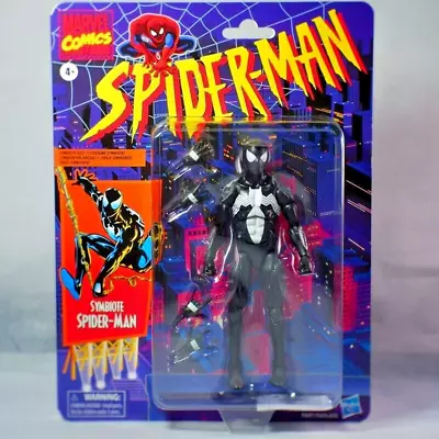 Figure Toy Spider-Man Marvel Legends Retro Series 6 Inch Symbiote Black Suit New • $26.99