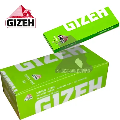 GIZEH Super Fine Green Da 50 Libretti- 50 Cartine • $29