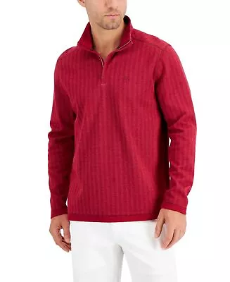 Tommy Bahama Mens Playa Point Half-Zip Sweater Sangria Red Small • $15.55