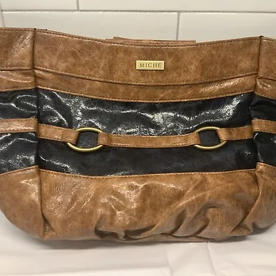 EUC- Miche Demi Shell Only  Madison  Retired Navy Brown Faux Leather • $13.90