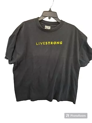 Vintage Nike Livestrong Short Sleeve T Shirt Men's Xl Black • $18