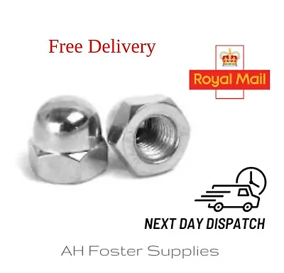 £3.20 • Buy Stainless Steel Dome Nut CAP NUTS A4 316 Marine Grade M4 M6 M8 M10 M12 DIN 1587