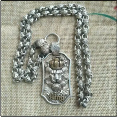 Rare Chinese Miao Tibetan Silver Handmade Necklace Jewelry Noble Gift • $20.99