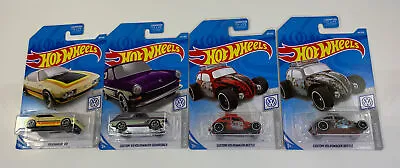 Hot Wheels VW Volkswagen SP2 Squareback Red  Beetle Rusty Beetle Lot Of 4 • $12.95