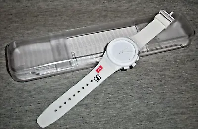 Swatch G.D 90 White On White Chronograph Wrist Watch (SUSW400I) NEW • $74.99