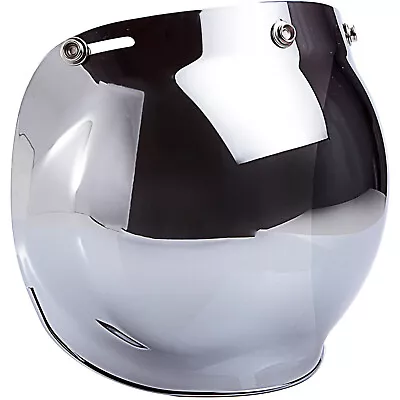 Chrome Mirror Bubble Shield For 3-Snap Motorcycle Helmet • $23.99