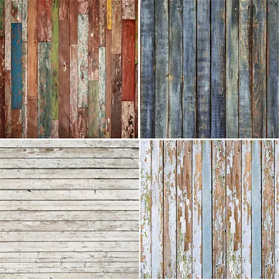 Retro Wood Plank Wall Floor Photography Backdrop Studio Photo Shoot Background • $7.69