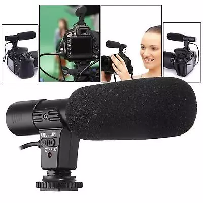 3.5mm DV Stereo Microphone Mic For Nikon D7000 D300s D5100 D5300 D3300 D3200 A • $22.83