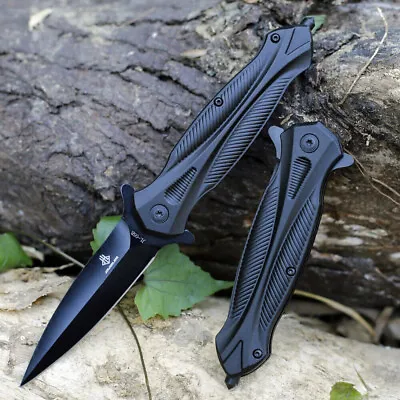 Camping Folding Pocket Knife Outdoor Survival Tactical Hunting EDC With Sheath • $24.99