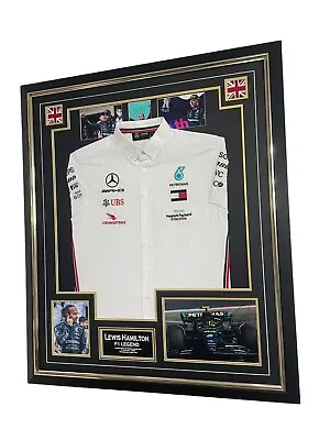  LEWIS HAMILTON Signed Photo With SHIRT Autographed Display *** AFTAL DEALER COA • £595