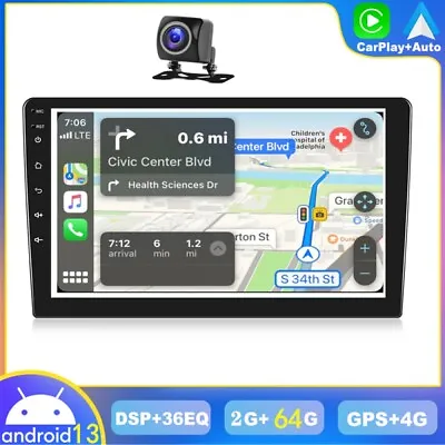 64G 9  Android13 Car Stereo Carplay Radio Double 2 Din Head Unit GPS Navi WiFi • $116.99