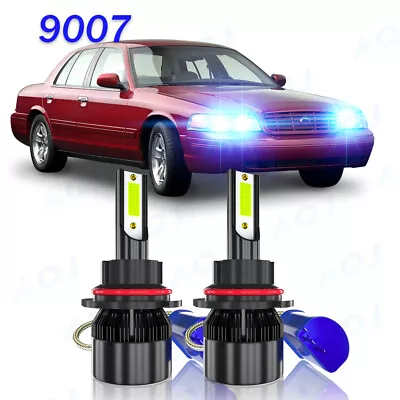 For FORD Crown Victoria 1999-2011 9007 HB5 8000K LED Headlight Bulbs Hi-Lo Beam • $17.59