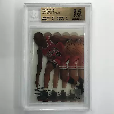 $999.99 • Buy 1995-96 Metal MICHAEL JORDAN Slick Silver #3 BGS 9.5 (772)